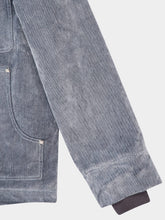 Casablanca Grey Peach-Washed Embroidered Denim Jacket