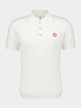 Casablanca White Boucle Polo Shirt