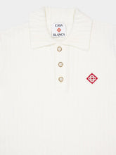 Casablanca White Boucle Polo Shirt