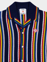 Casablanca Striped Crochet Shirt