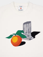 Casablanca White Intarsia Cotton Jumper