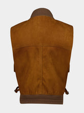 Miu Miu Cognac Brown Suede Leather Vest