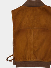 Miu Miu Cognac Brown Suede Leather Vest