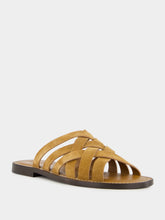 Brunello Cucinelli Light Brown Multi-Strap Suede Sandals