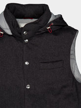 Brunello Cucinelli Anthracite Grey Padded Cashmere Vest