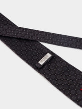 Brunello Cucinelli Anthracite Silk Geometric Tie