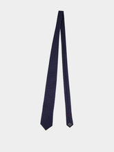 Brunello Cucinelli Blue Silk Geometric Tie