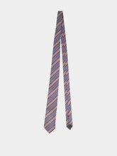 Brunello Cucinelli Medium Grey Striped Silk Tie