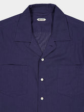 Bode Navy Voile Long Sleeve Shirt