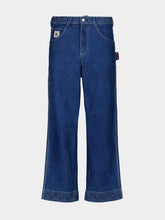 Bode Knolly Brook Embroided Blue Indigo Denim Trousers
