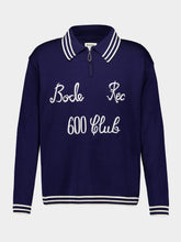 Bode Navy Club Long-Sleeved Polo