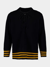 Bode Black Deck Stripe Sweater