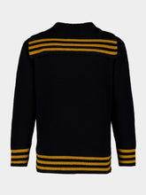 Bode Black Deck Stripe Sweater