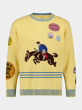 Bode Yellow Jockey Hand-Loomed Sweater