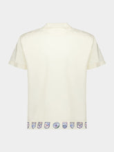 Bode Ecru Ski Season Short Sleeve Shirt