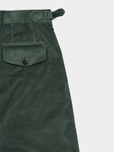 Bode Green Corduroy Side-Buckle Trousers