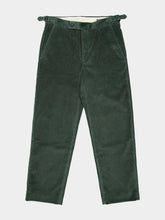 Bode Green Corduroy Side-Buckle Trousers