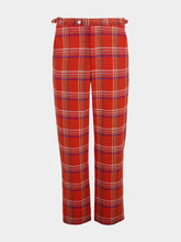 Bode Red Gable Plaid Trousers