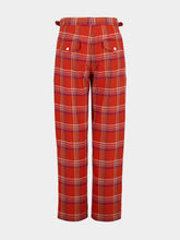 Bode Red Gable Plaid Trousers