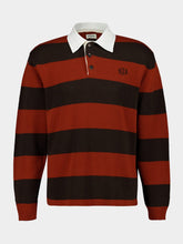 Bode Brown and Red Pine Stripe Polo