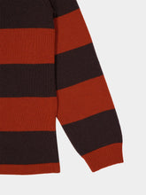 Bode Brown and Red Pine Stripe Polo