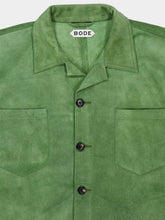 Bode Green Suede Overshirt