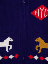 Bode Blue Diamond Corral Cardigan