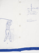 Bode White and Blue Club Champion Long Sleeve Shirt