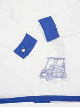 Bode White and Blue Club Champion Long Sleeve Shirt