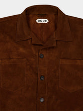 Bode Brown Suede Overshirt