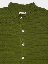 Bode Green Marsh Crochet Long Sleeve Shirt
