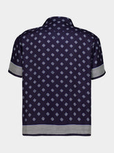 Bode Navy Blue Foyer Diamond Short Sleeve Shirt