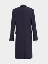 Miu Miu Navy Single-breasted Mohair Coat