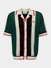 Casablanca Striped Knitted Mesh Shirt