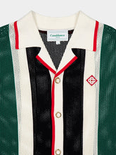 Casablanca Striped Knitted Mesh Shirt