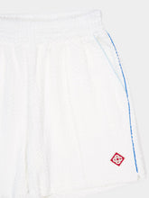 Casablanca White Tennis Stripe Towelling Shorts