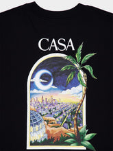 Casablanca La Night Printed Black Organic Cotton T-Shirt