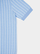 Casablanca Blue Laurel Stripe Polo Shirt