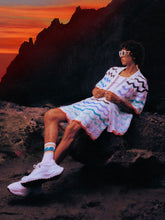 Casablanca Gradient Wave Crochet Shorts