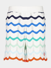 Casablanca Gradient Wave Crochet Shorts