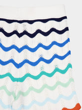 Casablanca Gradient Wave Crochet Shorts