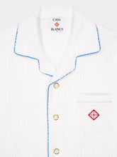Casablanca White Tennis Stripe Towelling Shirt