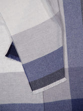 Brunello Cucinelli Blue Wool and Cashmere Striped Scarf