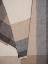 Brunello Cucinelli Beige Wool and Cashmere Striped Scarf