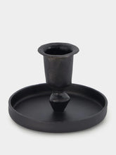 Madam Stoltz Black Iron Candle Holder