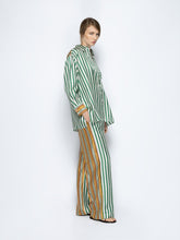 Paula Sonia Multi Stripes Silk Twill Pants
