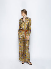Paula Sonia Floral Psic Printed Silk Twill Pants