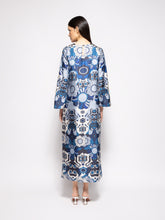 Paula Shirley Flora Mix Printed Silk Twill A-Line Dress