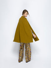 Paula Alba Fir Green Jacquard Knitted Cape