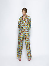 Paula Sonia Aquageo Printed Silk Twill Pants